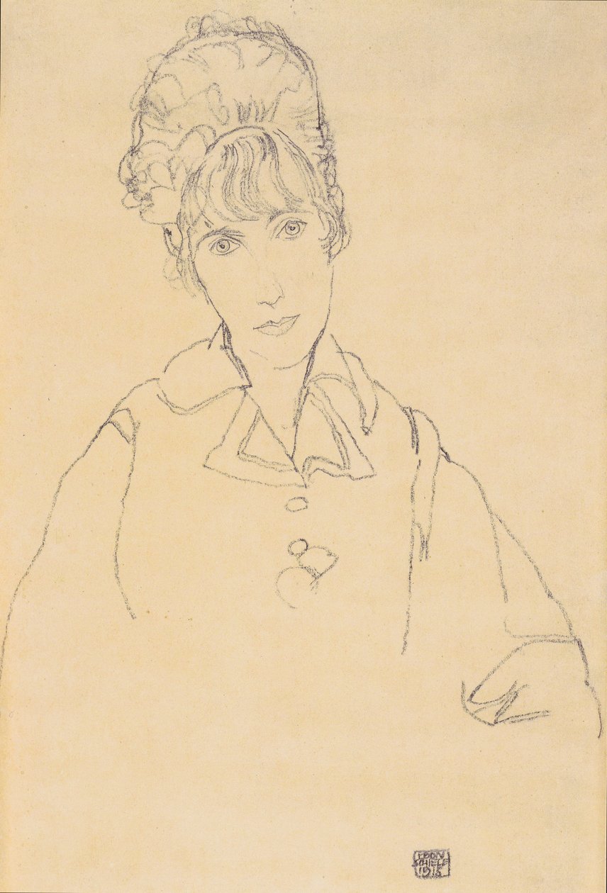 Edith Schielen muotokuva tekijältä Egon Schiele
