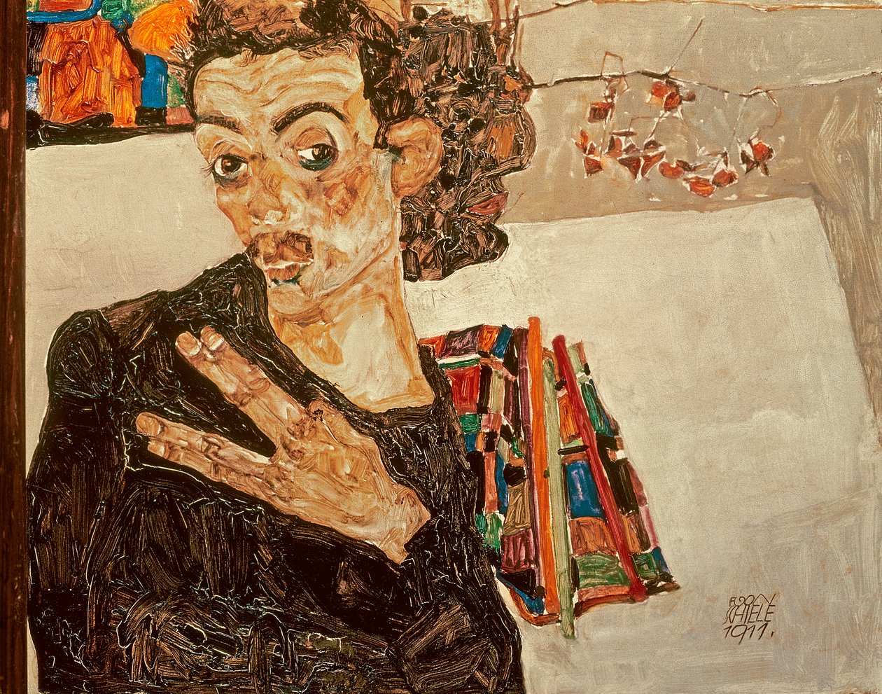 Omakuva, 1911 tekijältä Egon Schiele