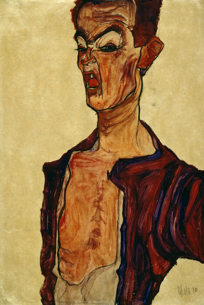 Omakuva huutaa tekijältä Egon Schiele