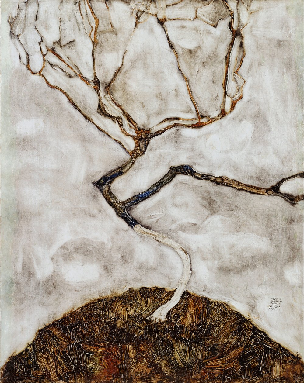 Pieni puu myöhään syksyllä tekijältä Egon Schiele