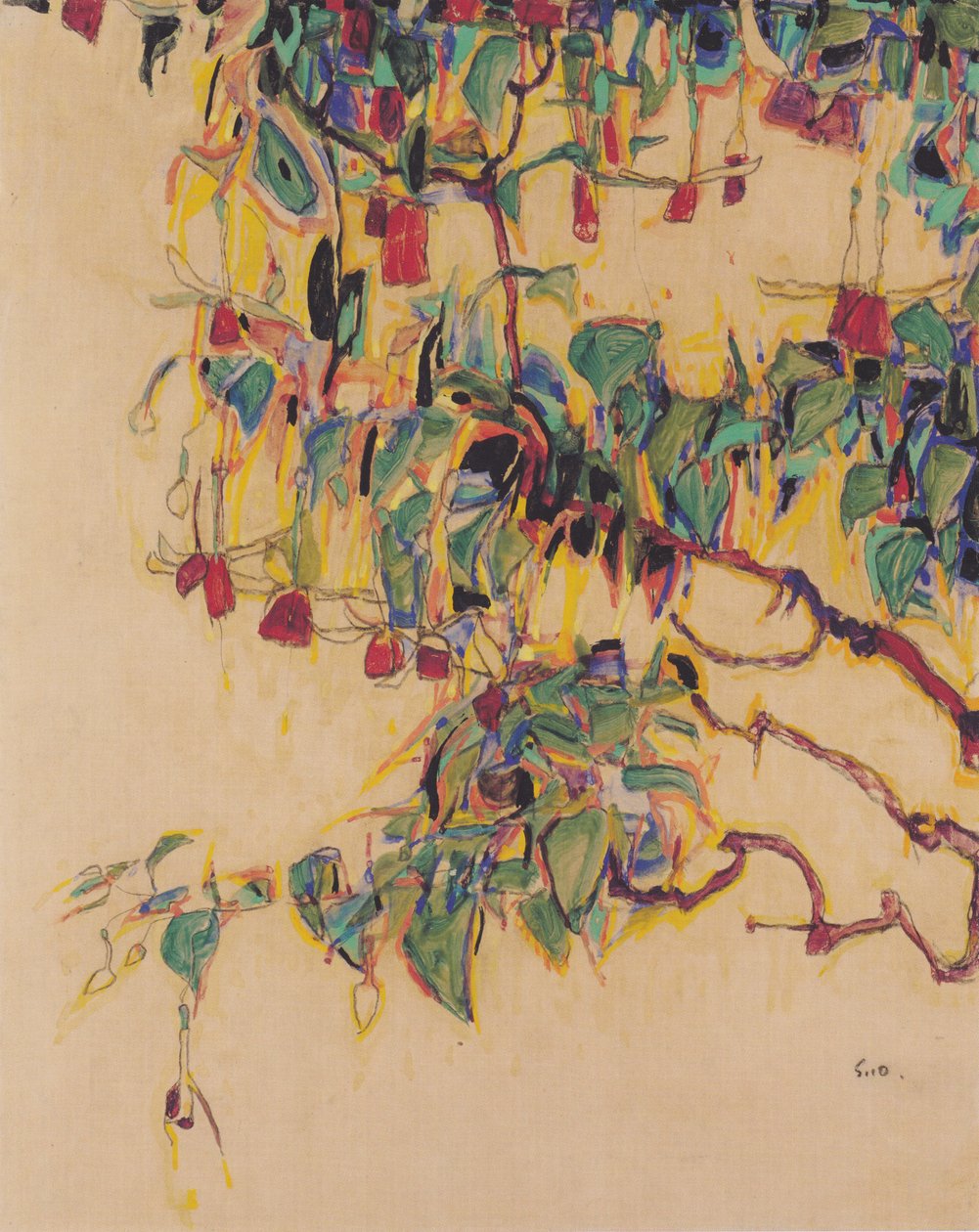 Aurinko puu tekijältä Egon Schiele