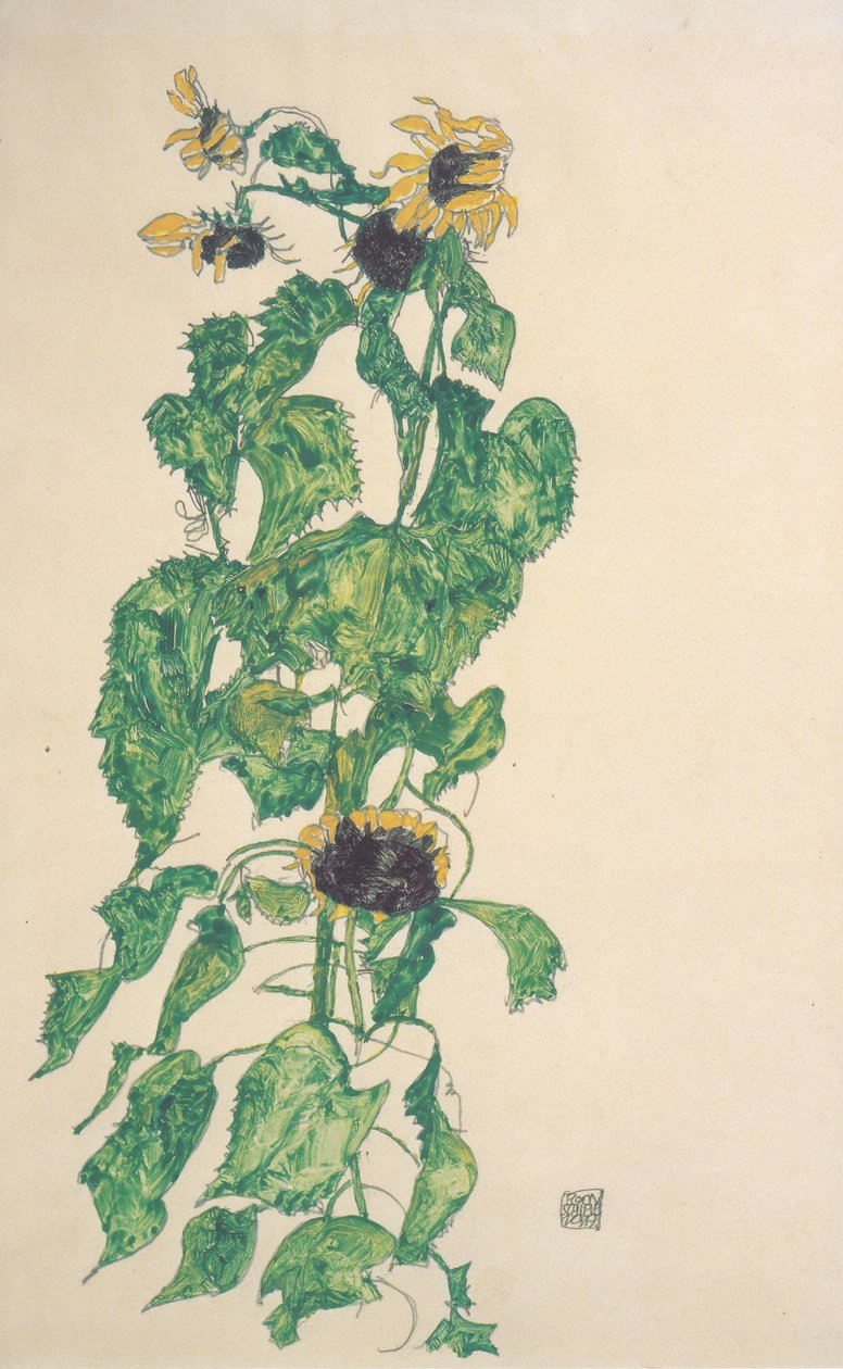 auringonkukat tekijältä Egon Schiele