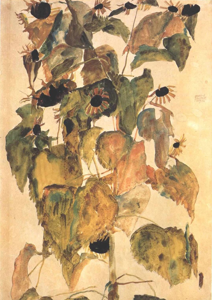 Sonnenblumen tekijältä Egon Schiele