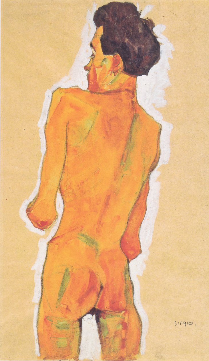 Pysyvä mies alaston takaa tekijältä Egon Schiele