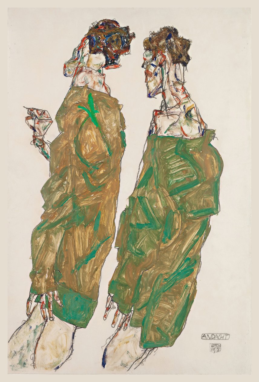 Devotion, 1913 tekijältä Egon Schiele
