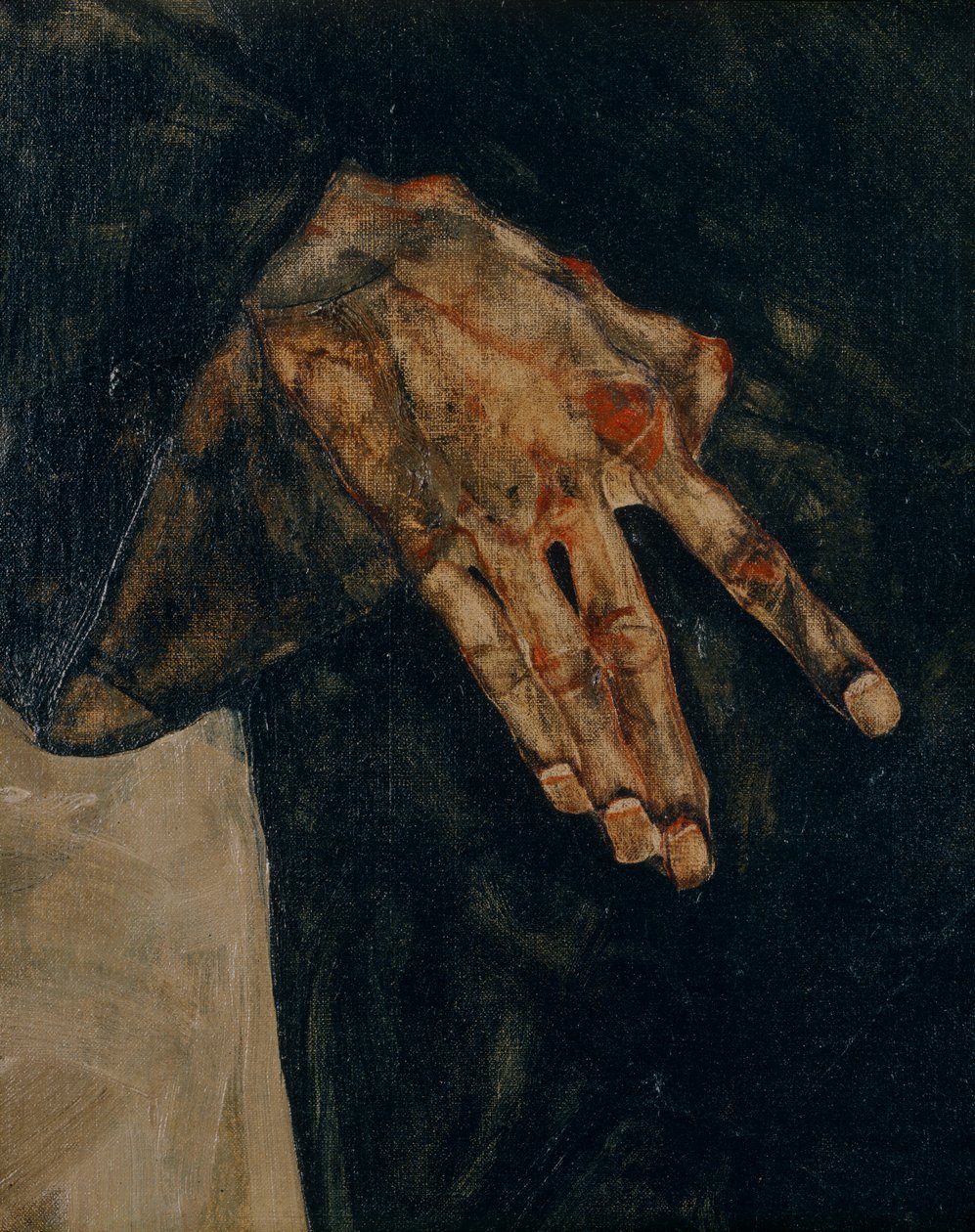 Die Eremiten (öljy kankaalle) tekijältä Egon Schiele