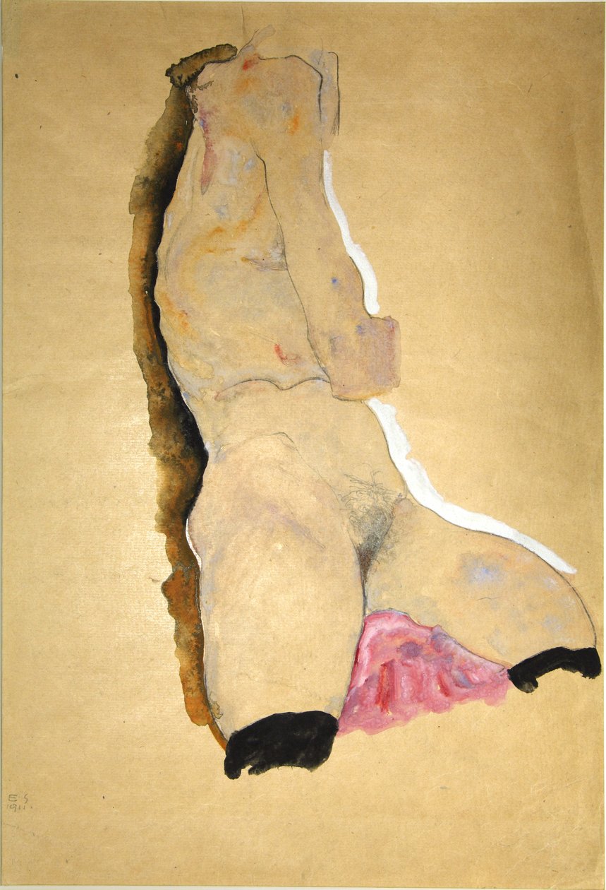 Naisen vartalo, 1911. tekijältä Egon Schiele
