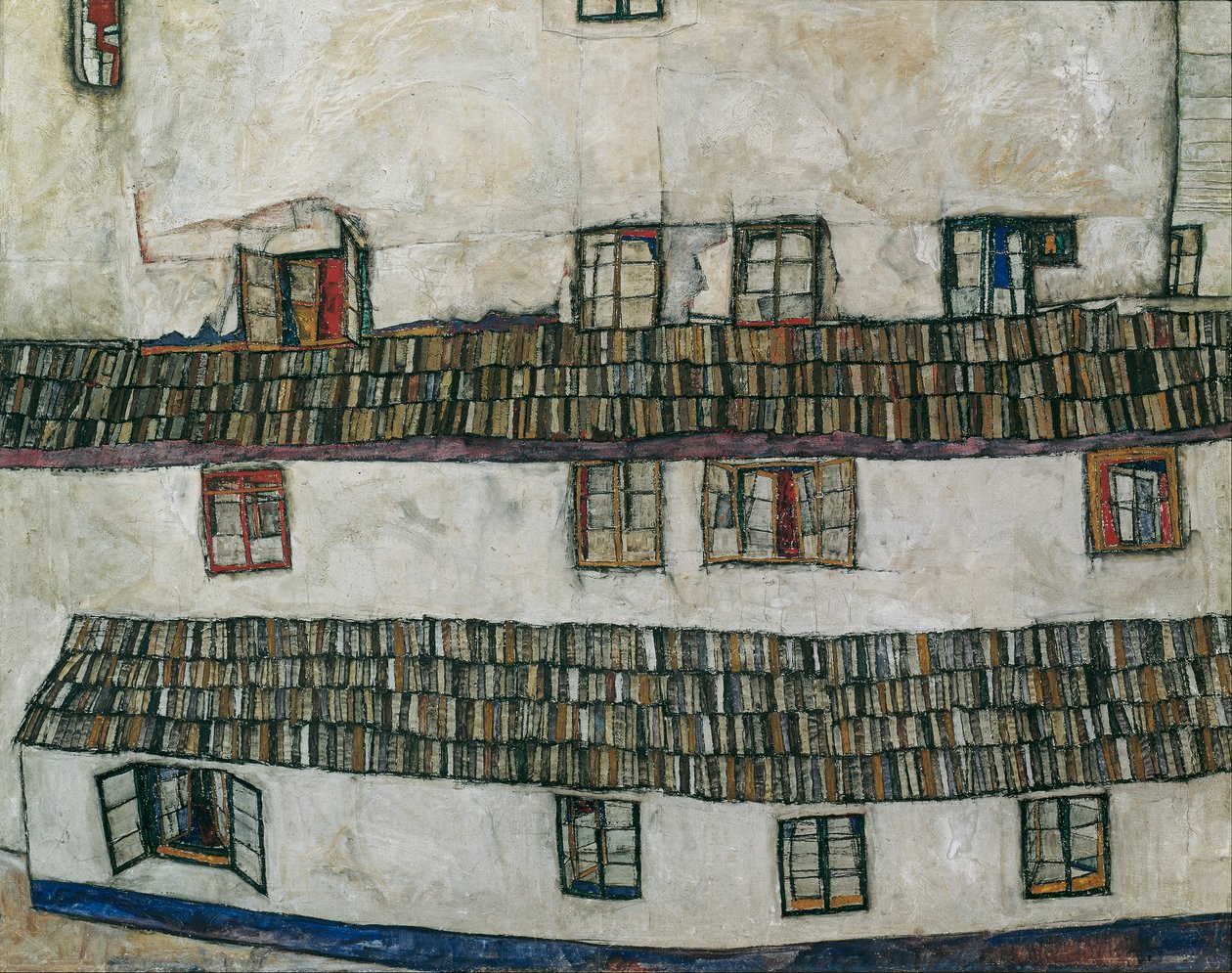 talon seinä (ikkuna) tekijältä Egon Schiele