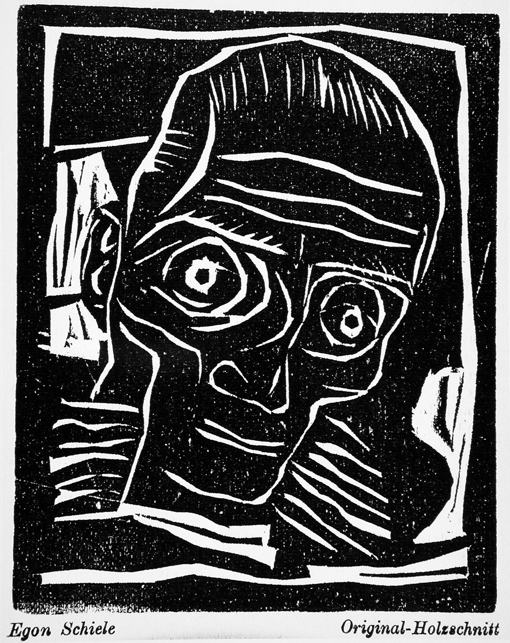 Miehen pää tekijältä Egon Schiele
