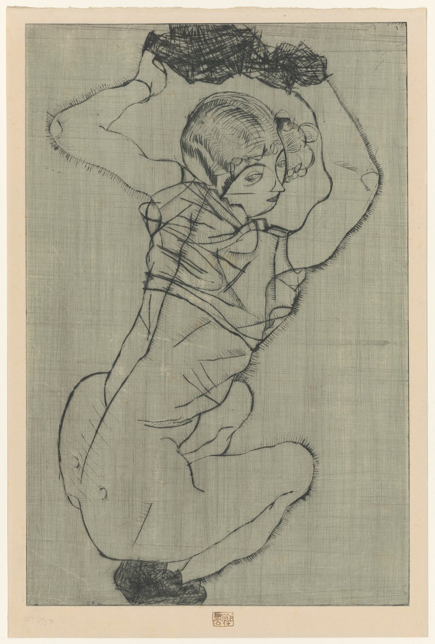 Kyykyssä olevat tekijältä Egon Schiele