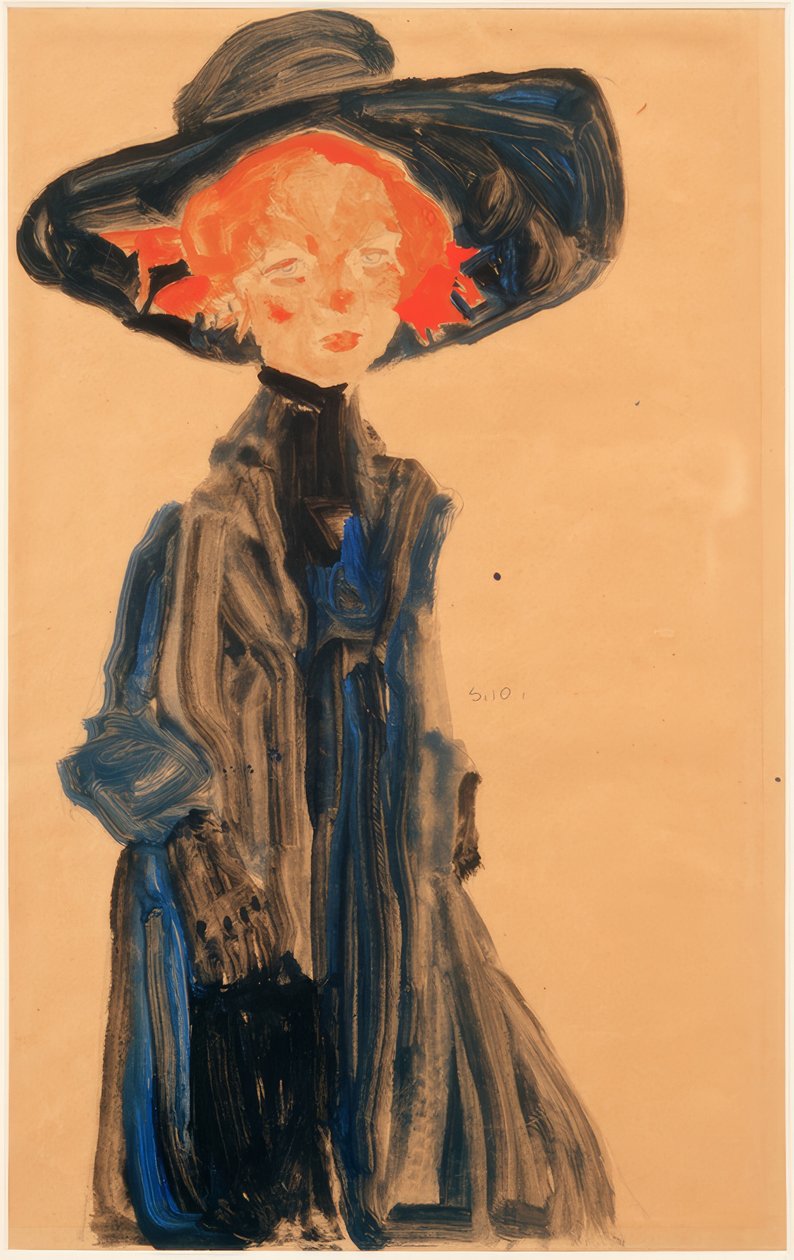 Tyttö sinisessä tekijältä Egon Schiele