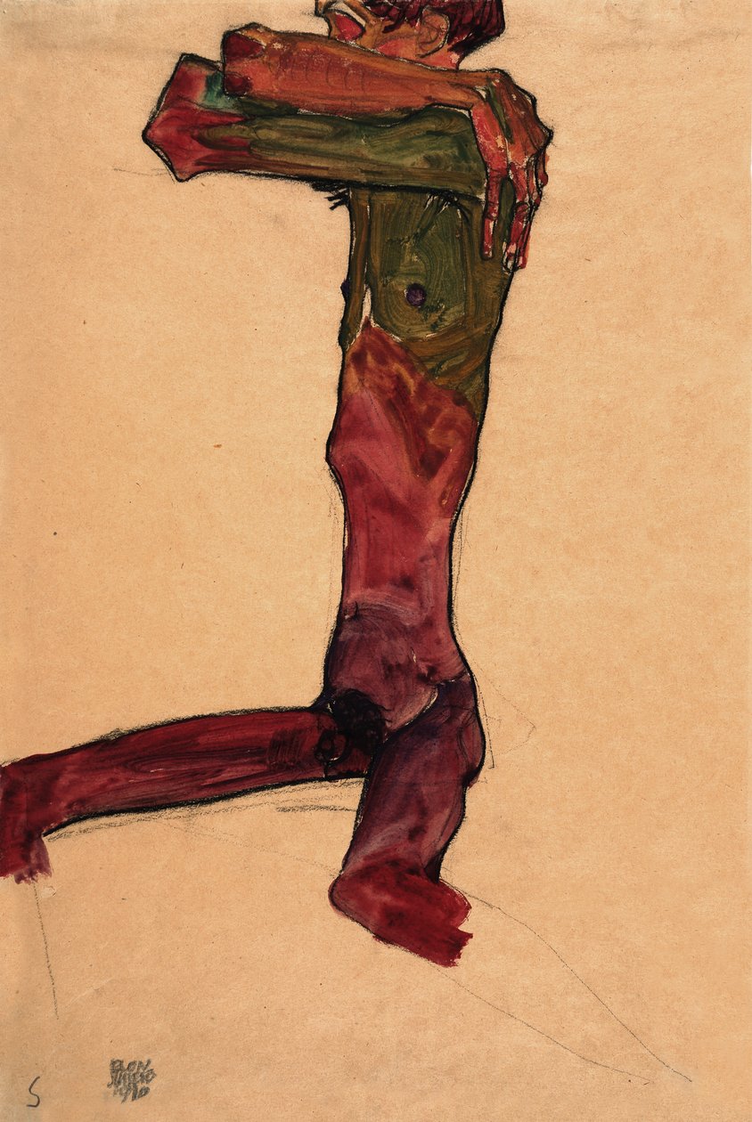 Miesaktio, 1910. tekijältä Egon Schiele