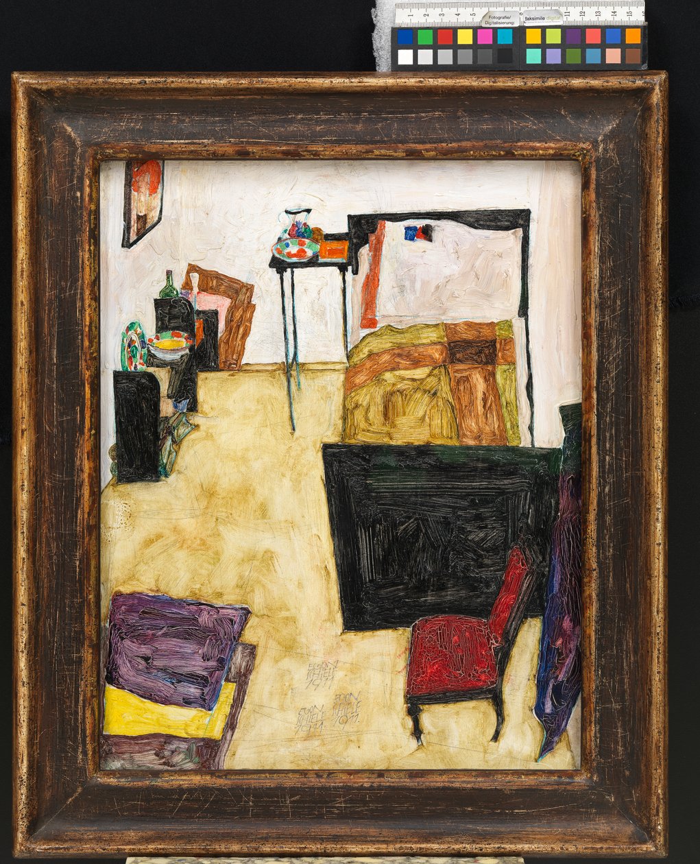 "Olohuoneeni" (taiteilijan huone Neulengbachissa) tekijältä Egon Schiele