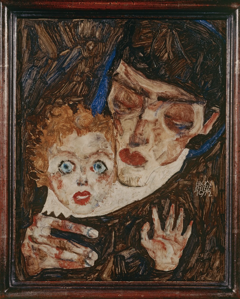 Mutter und Kind II, Äiti ja lapsi. II ... tekijältä Egon Schiele