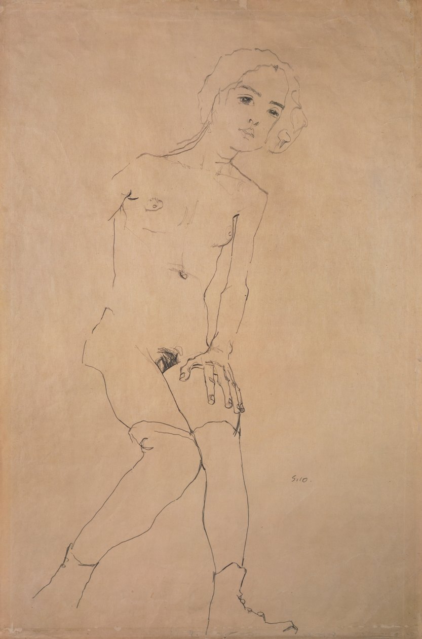 Alaston, 1910 tekijältä Egon Schiele