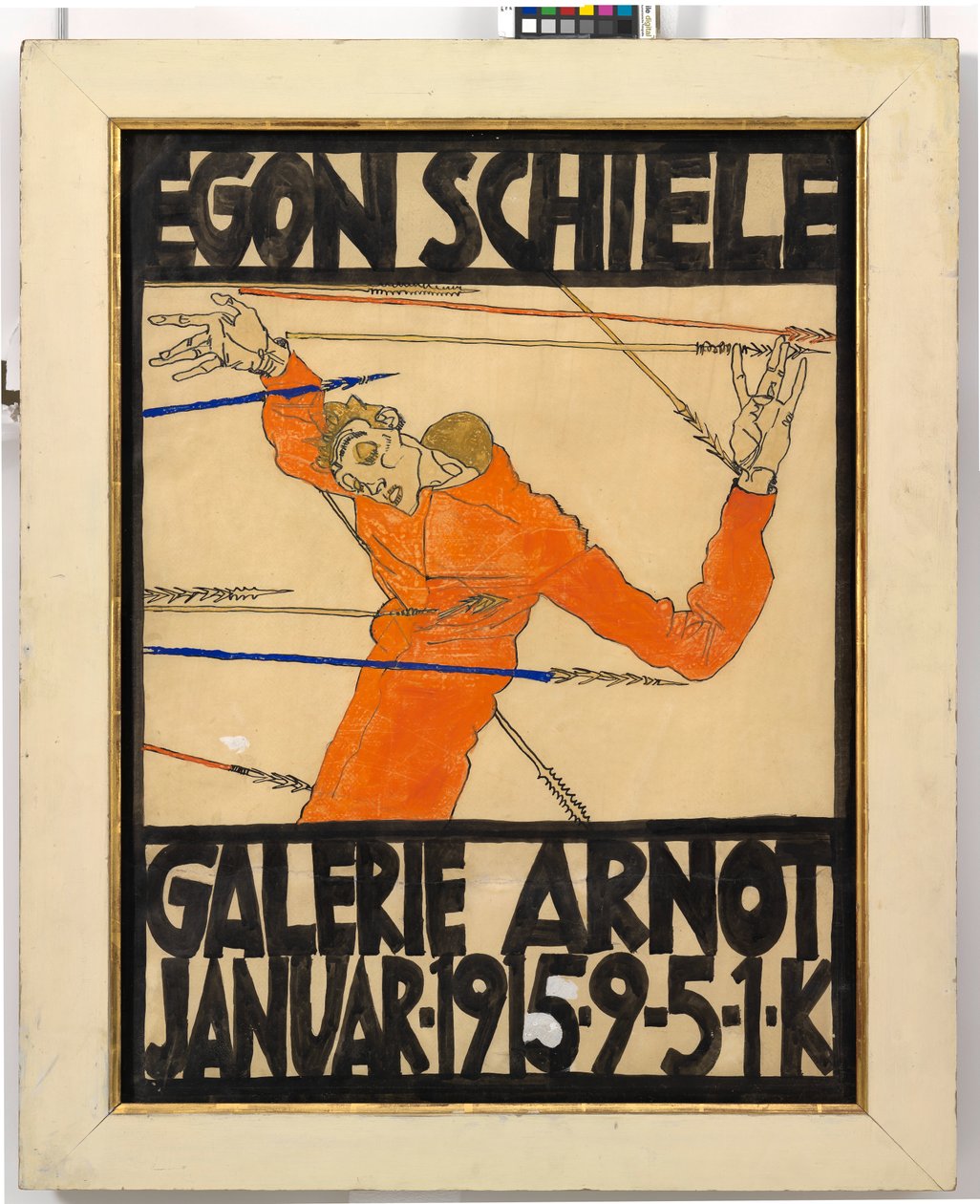 Plakat der Egon Schiele-Ausstellung in der Galerie Arnot tekijältä Egon Schiele