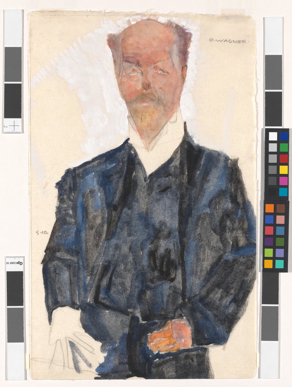 Otto Wagnerin muotokuva tekijältä Egon Schiele