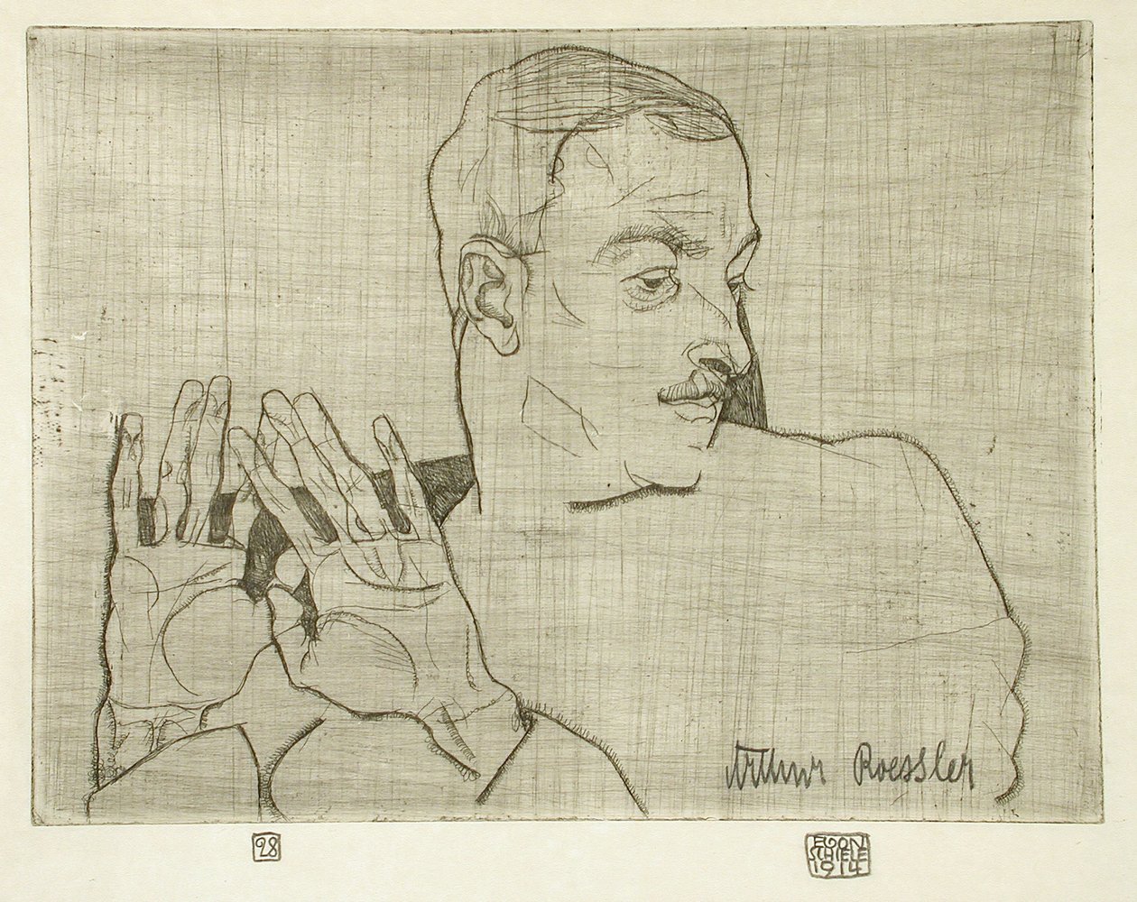Arthur Roesslerin muotokuva tekijältä Egon Schiele