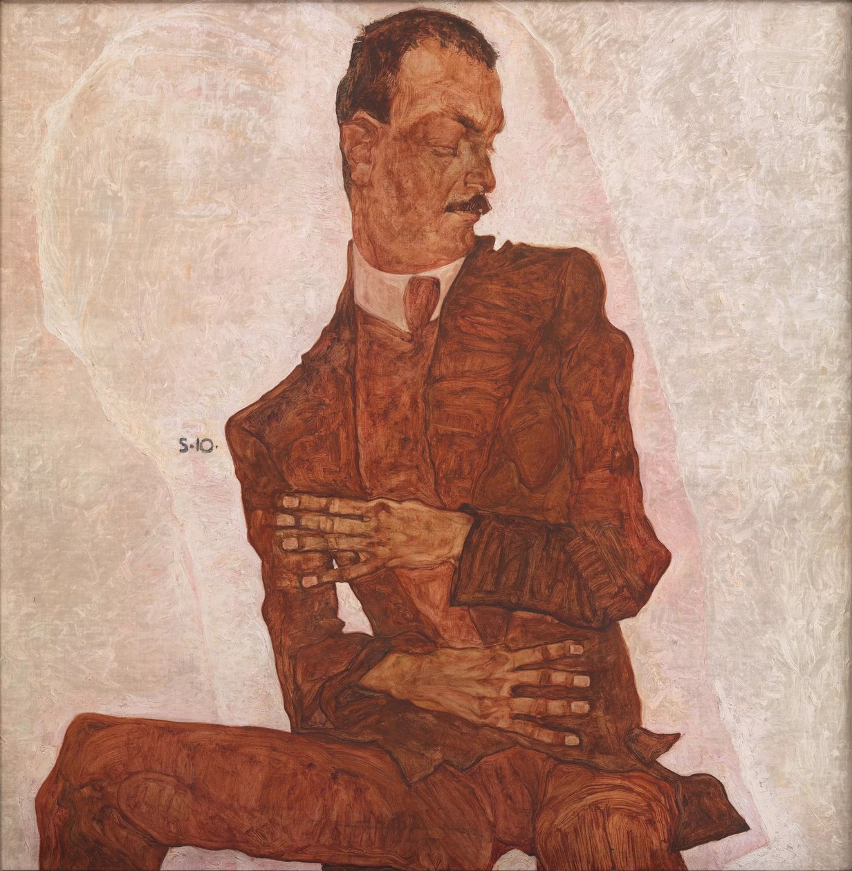 Arthur Roesslerin muotokuva, 1910. tekijältä Egon Schiele