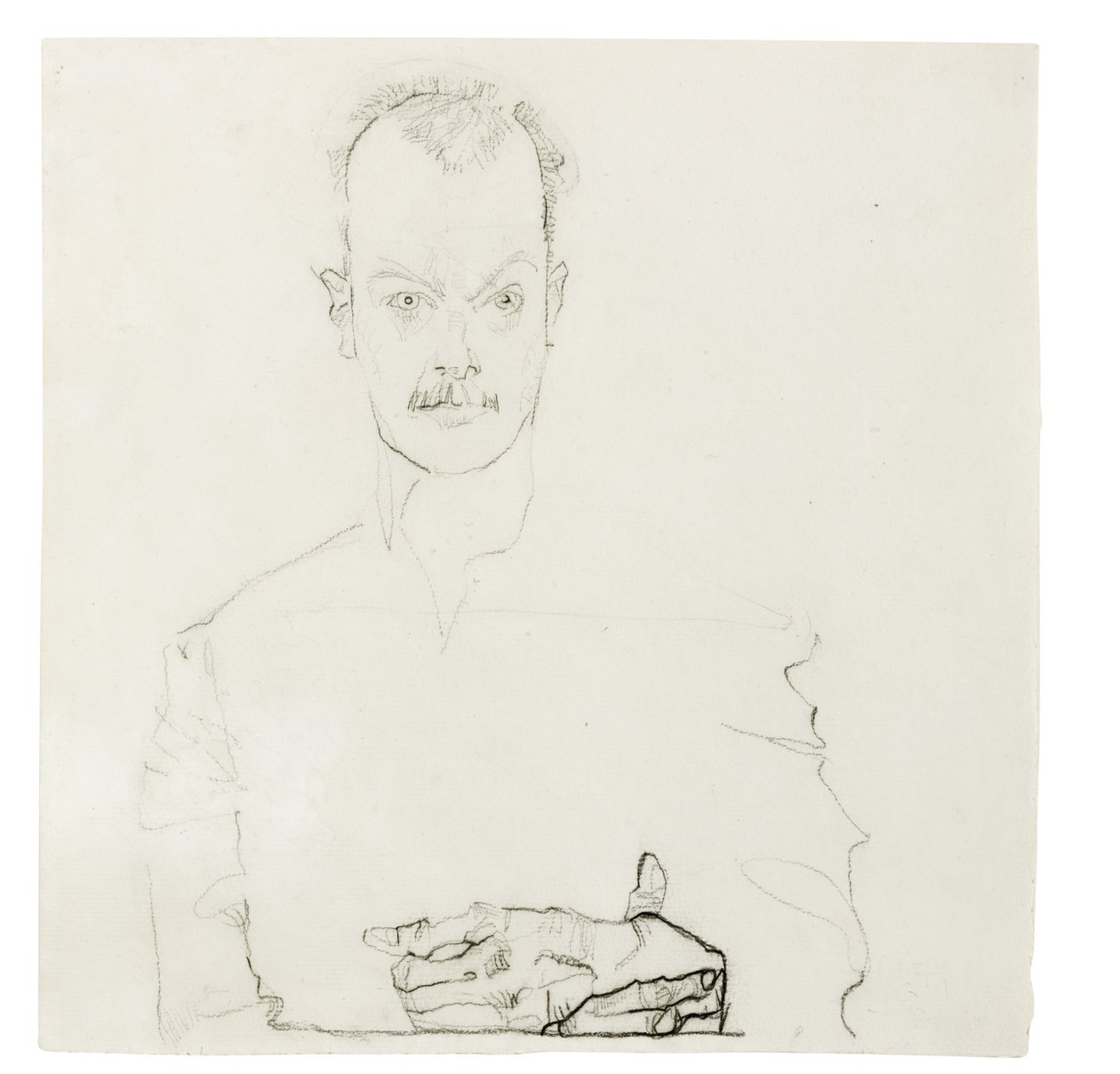 Arthur Roesslerin muotokuva, 1910 tekijältä Egon Schiele
