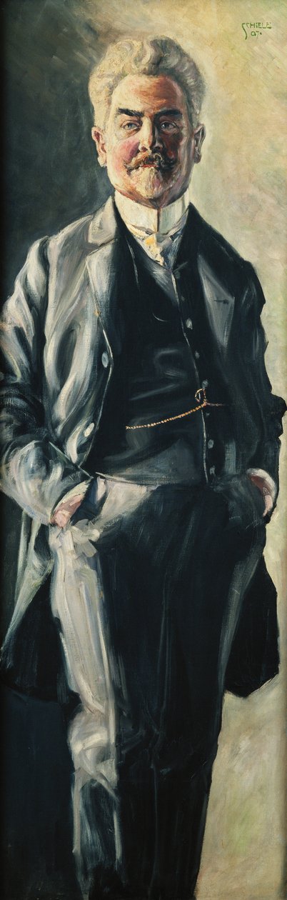 Leopold Czihaczekin muotokuva, 1907 tekijältä Egon Schiele