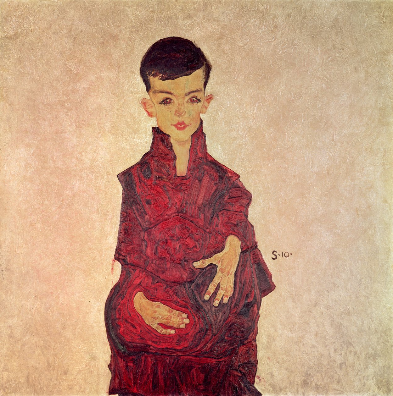 Rainerbub (Noin 6-vuotiaan Herbert Rainerin muotokuva) 1910 tekijältä Egon Schiele