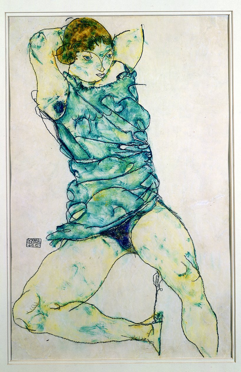 Makaava tyttö tekijältä Egon Schiele