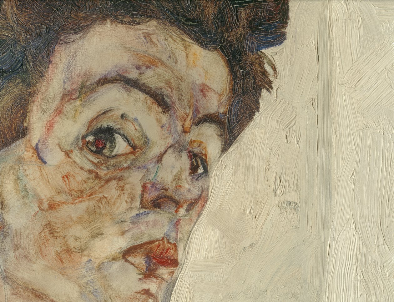Omakuva lyhtyhedelmien kanssa ... (öljy ja akvarelli kankaalle) tekijältä Egon Schiele