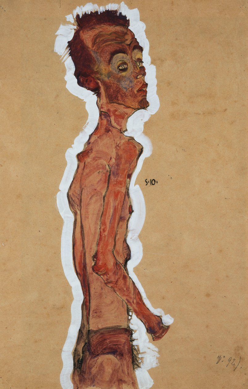 Omakuva, 1910 tekijältä Egon Schiele