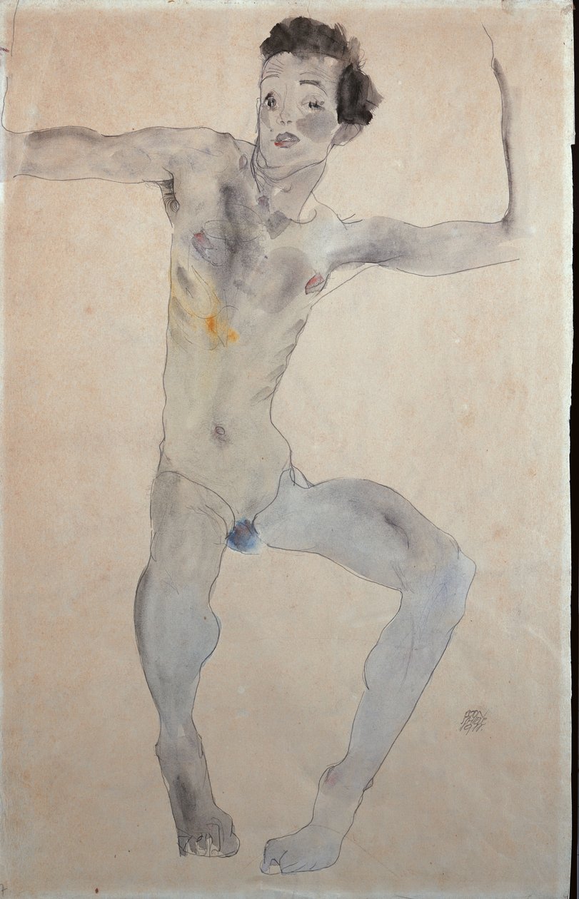 Omakuva, 1911 tekijältä Egon Schiele