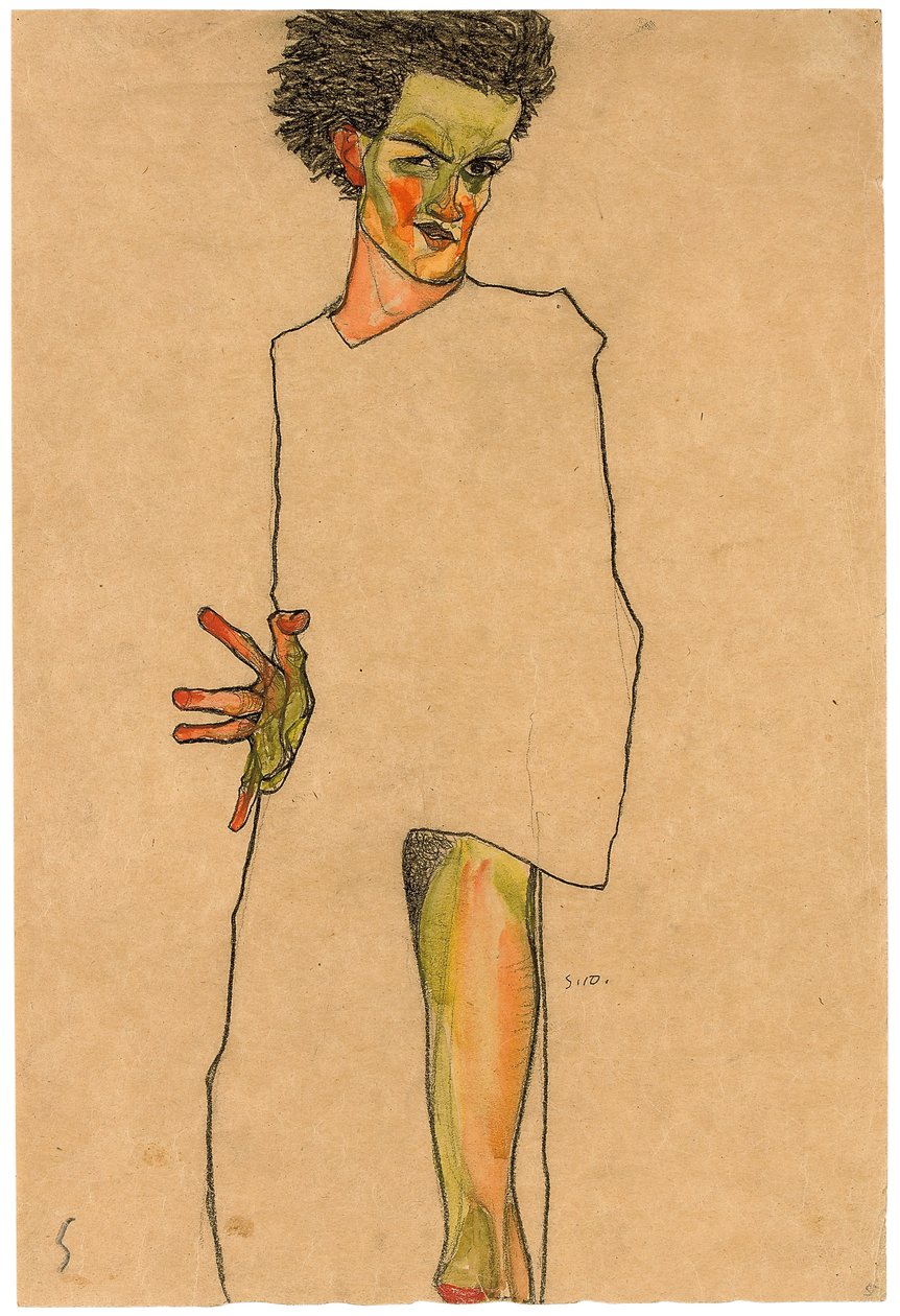 omakuva; Omakuva, 1910 tekijältä Egon Schiele