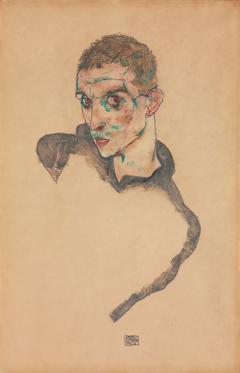 omakuva; Omakuva, 1914 tekijältä Egon Schiele
