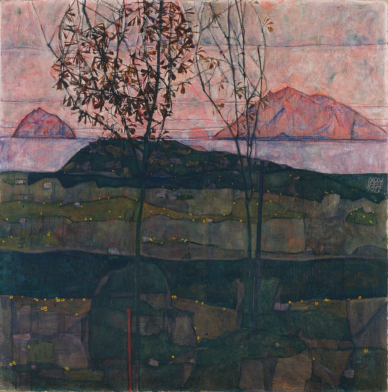 Laskeva aurinko tekijältä Egon Schiele