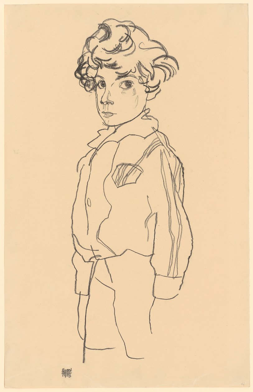 Seisova poika tekijältä Egon Schiele
