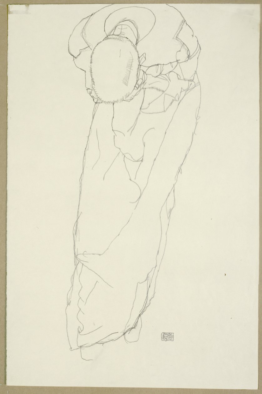 Munkki, 1914 tekijältä Egon Schiele