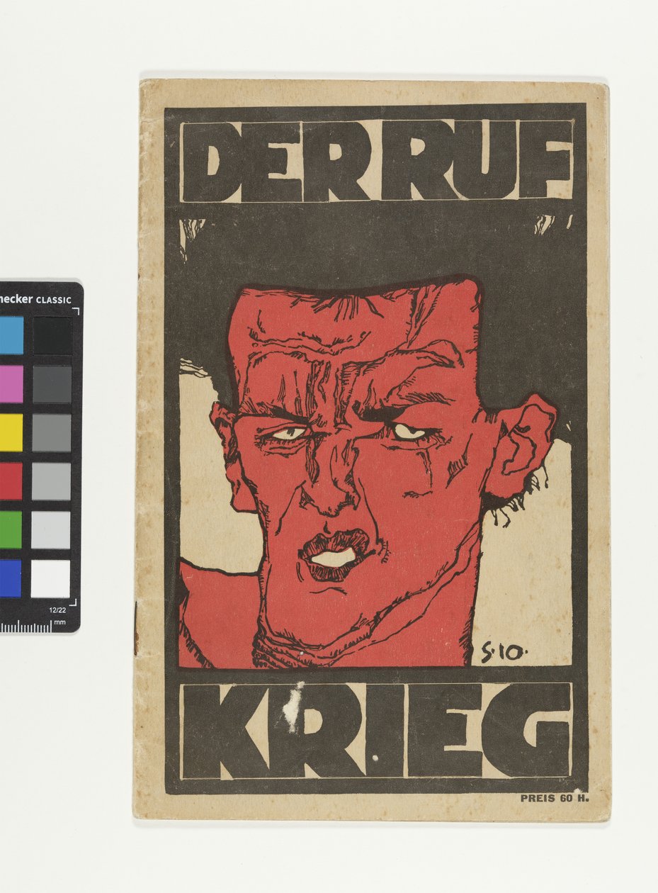 Zeitschrift "Der Ruf" - Sonderheft "Krieg" tekijältä Egon Schiele