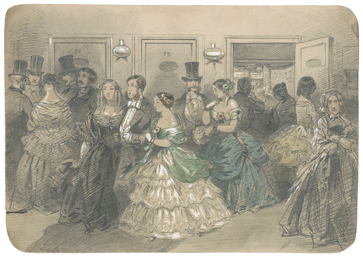 Ruotsalainen ooppera, n. 1850 (kynä wc:llä korotettu valkoisella) tekijältä Egron Sellif Lundgren