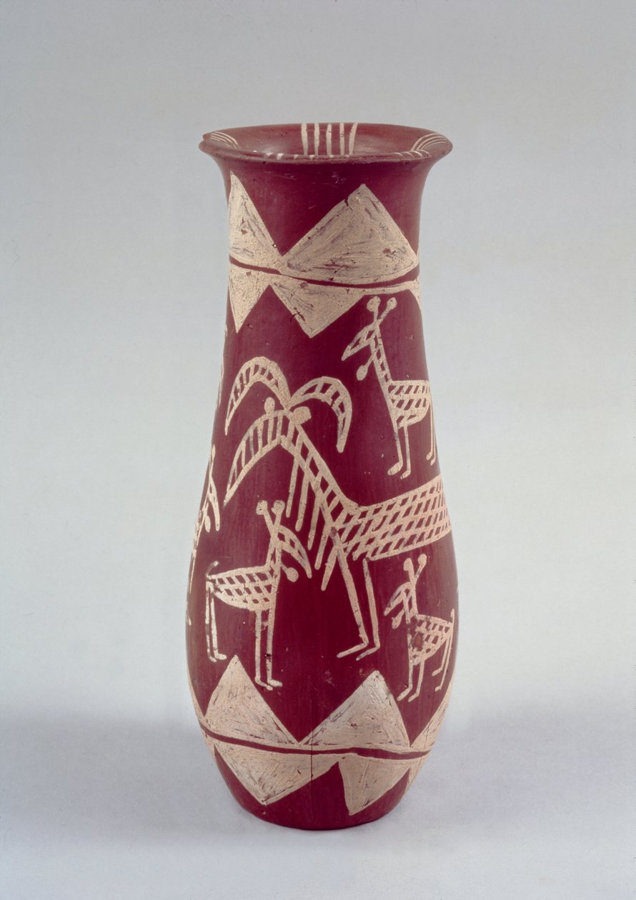 Pikari, Naqada-kausi n. 4000-3100 eKr., (maalattua keramiikkaa) tekijältä Egyptian