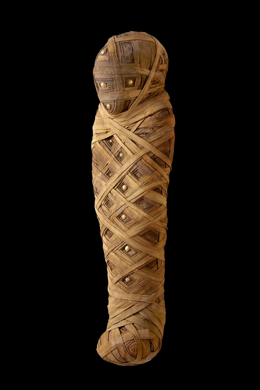 Muumioitunut lapsi (pellava, kulta) tekijältä Egyptian