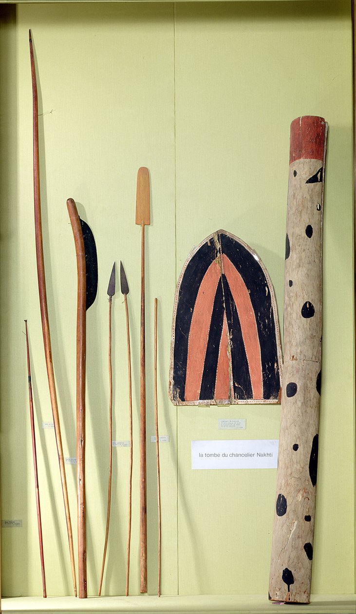 Väärät aseet Naktin haudasta, Keski-valtakunnasta (puu) tekijältä Egyptian 12th Dynasty