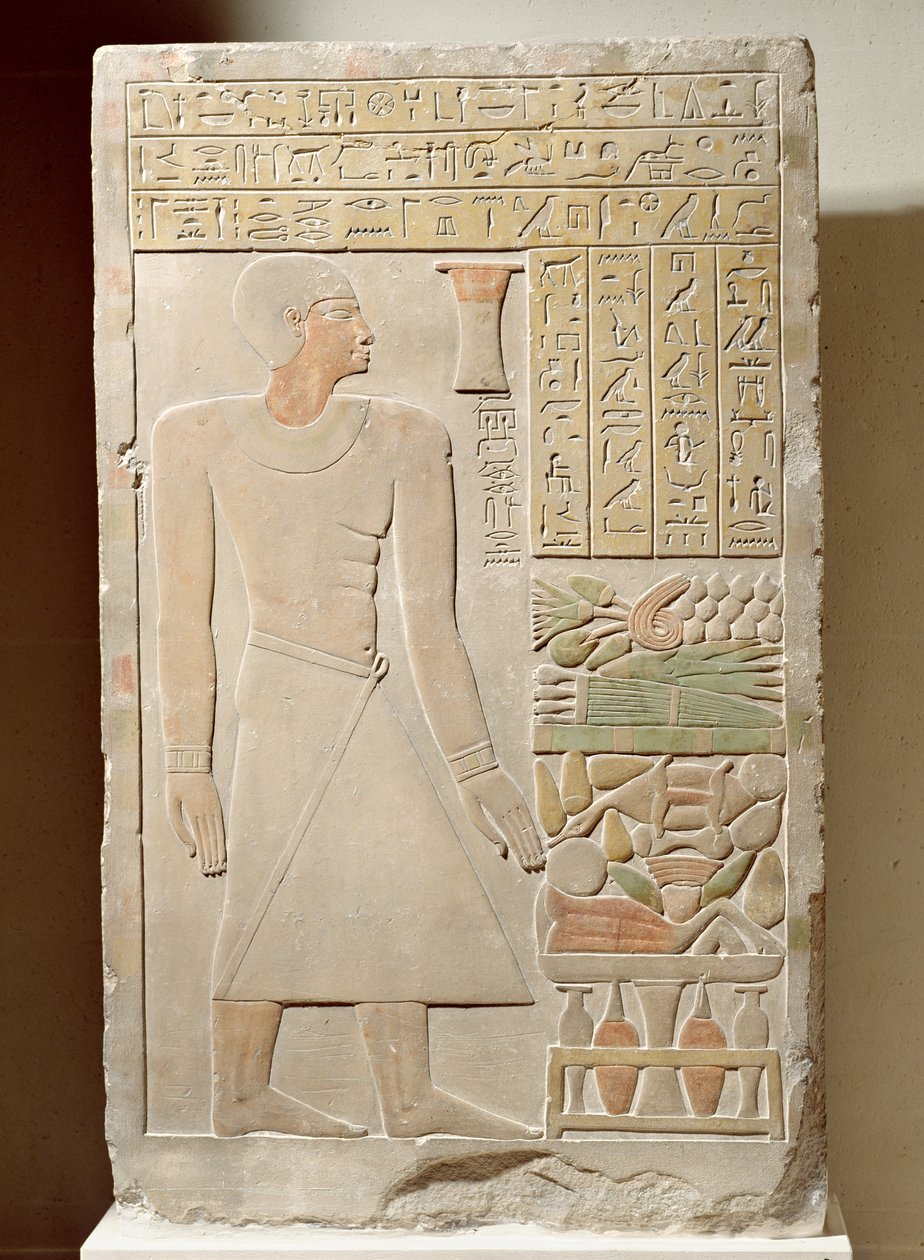 Senwosretin, valtionkassan päällikön, Keski-Britannian, n. 1970-1900 eaa. (maalattu kalkkikivi) tekijältä Egyptian 12th Dynasty