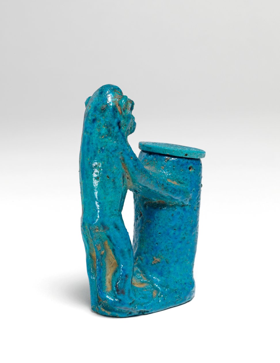 Kohl-ruukku, apinafajanssin muodossa, katso myös 423000 tekijältä Egyptian 18th Dynasty