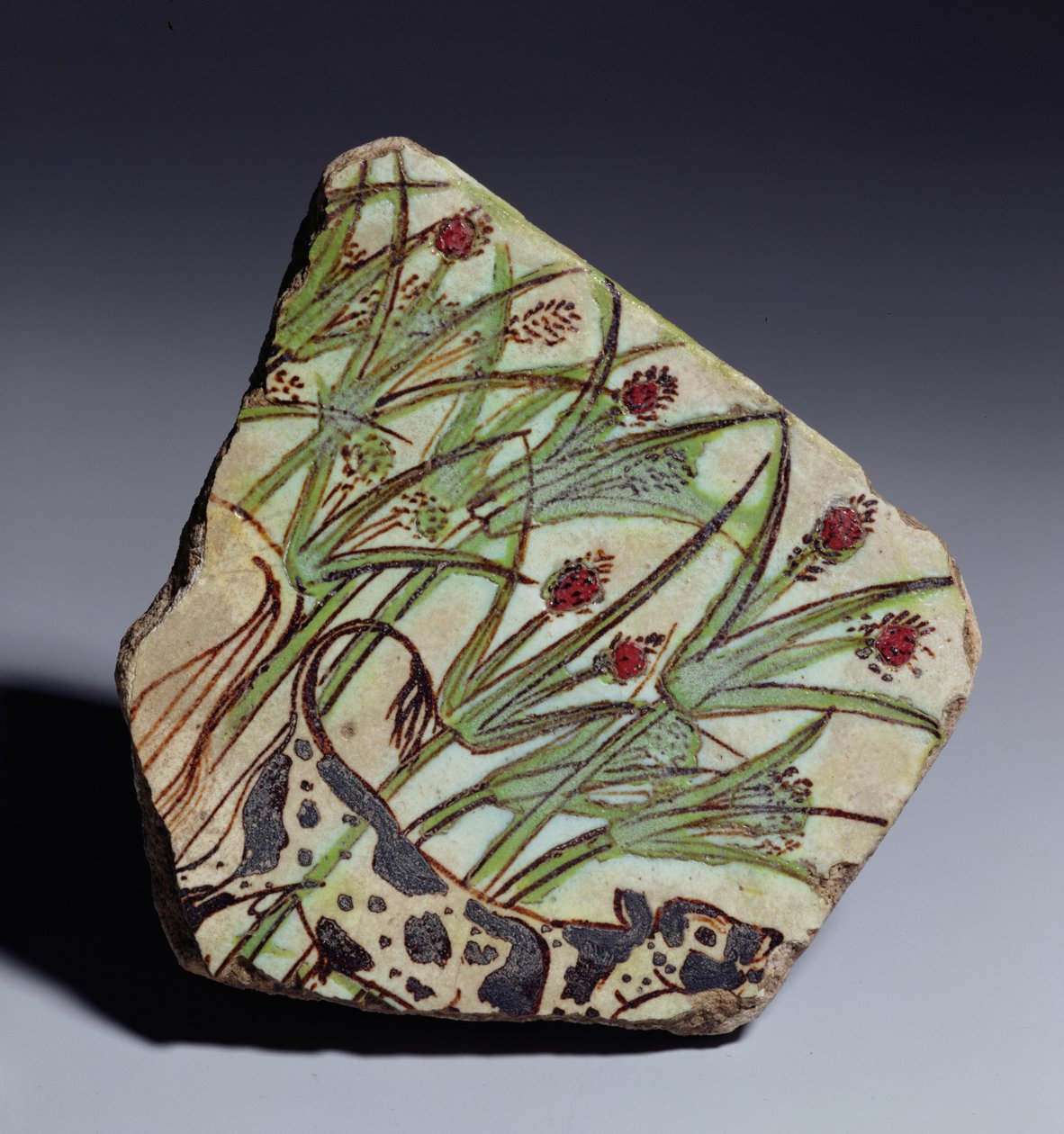 Härkä papyrusruokojen keskellä, Uusi kuningaskunta (fajanssi) tekijältä Egyptian 18th Dynasty