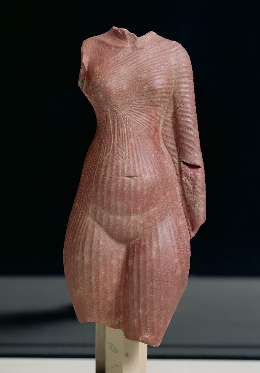 Naisen vartalo, luultavasti kuningatar Nefertiti, Amarna-kausi (1365-1349 eKr.) Uusi kuningaskunta (kvartsiitti) tekijältä Egyptian 18th Dynasty