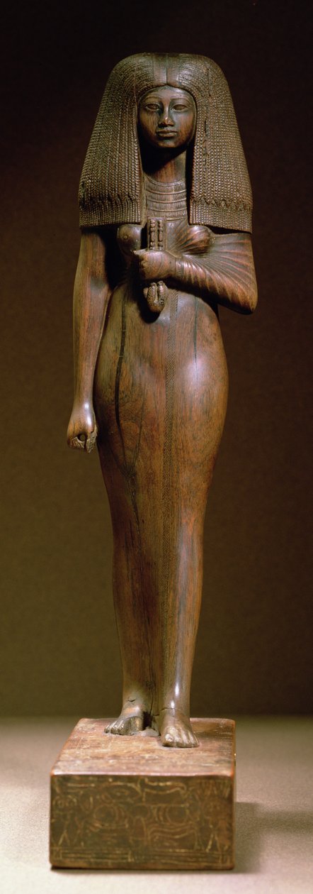Tuyan patsas, Minin haaremin pää, Uusi kuningaskunta (puu) tekijältä Egyptian 18th Dynasty