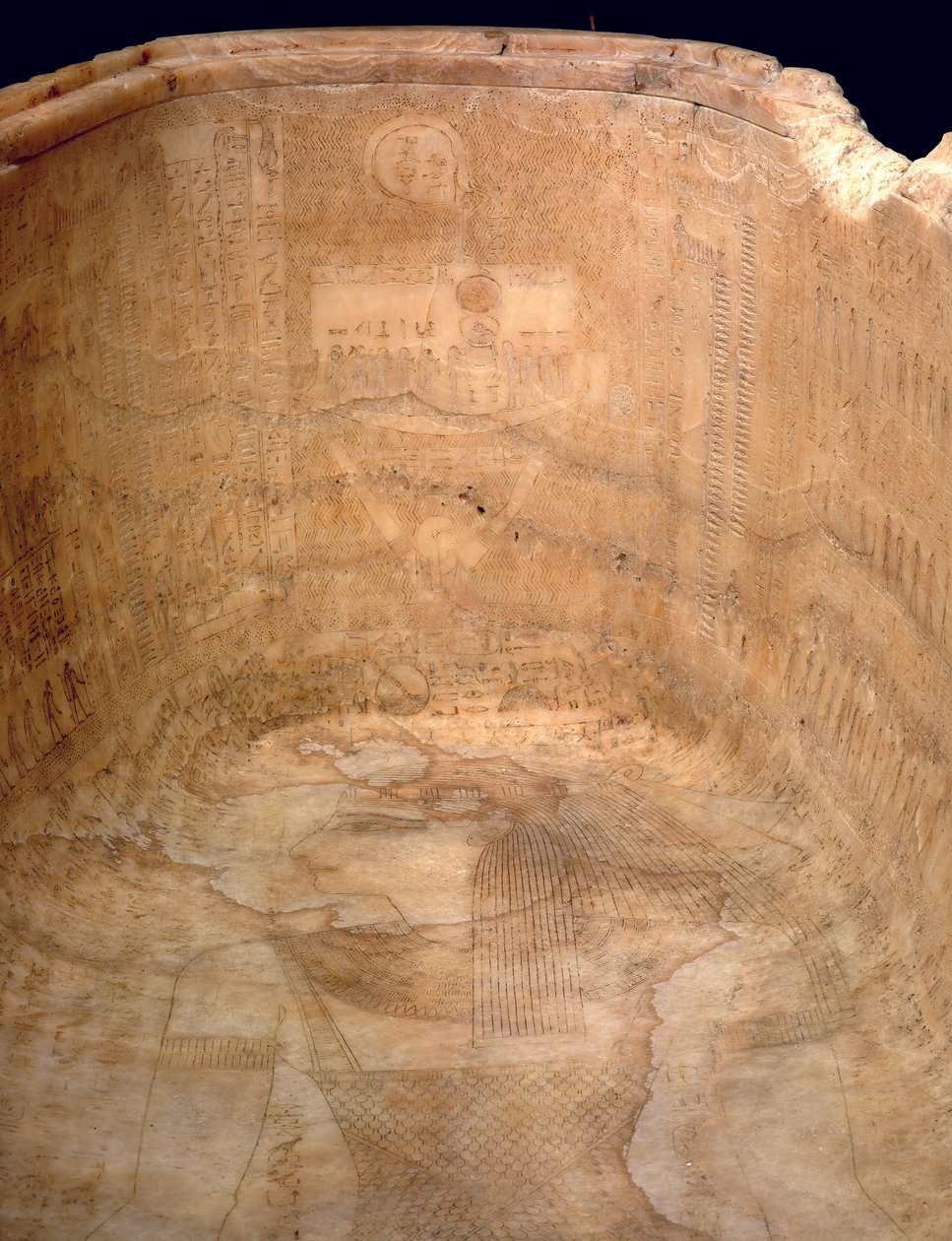 Jumalatar Nutin kuva Seti I:n sarkofagissa, n. 1279 eKr. alabasteri tekijältä Egyptian 19th Dynasty