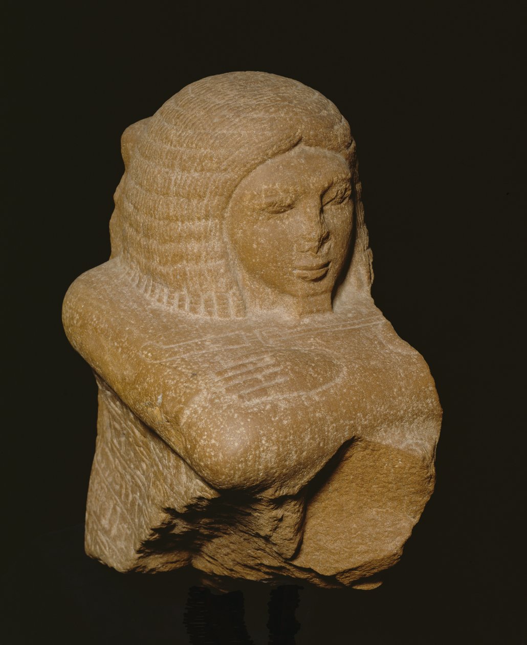 Virkamiehen lohkopatsas, Uusi kuningaskunta, 1279-1213 eKr. (kvartsiitti) tekijältä Egyptian 19th Dynasty