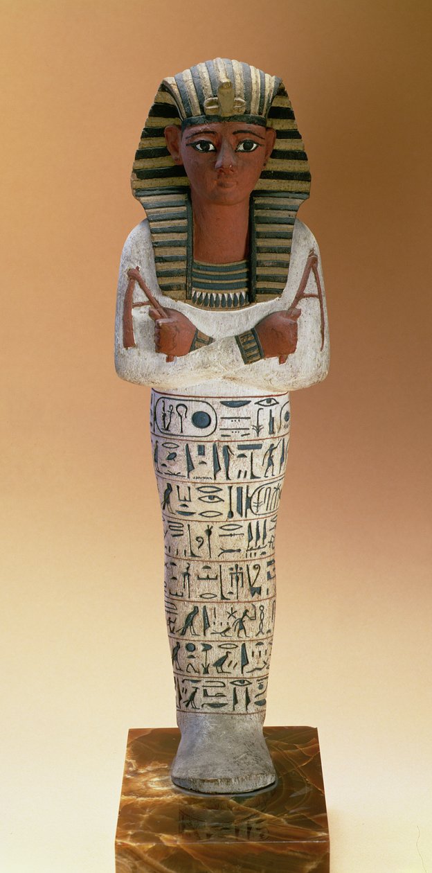 Shabti-hahmo Ramses IV:stä, Uusi kuningaskunta (stukkottu ja maalattu puu) tekijältä Egyptian 20th Dynasty