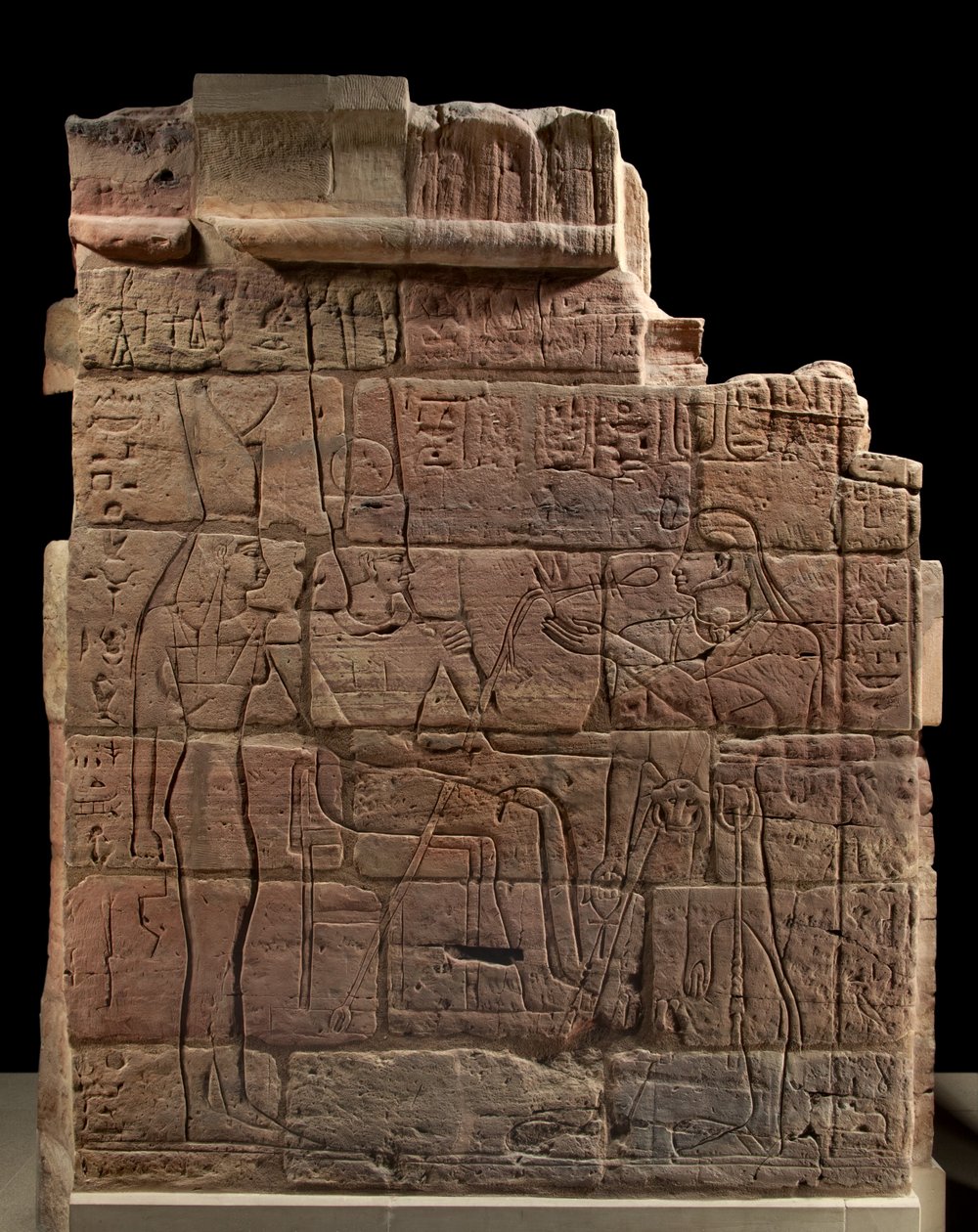 Aspeltan muuri, noin 680 eKr. hiekkakivi tekijältä Egyptian 25th Dynasty