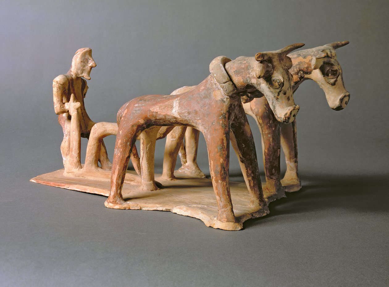 Työntekijä, prinsessa Nefertiabetin haudasta, Vanha valtakunta (savi). tekijältä Egyptian 4th Dynasty